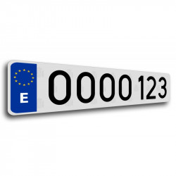 Matrícula Standard acrílica atornillada