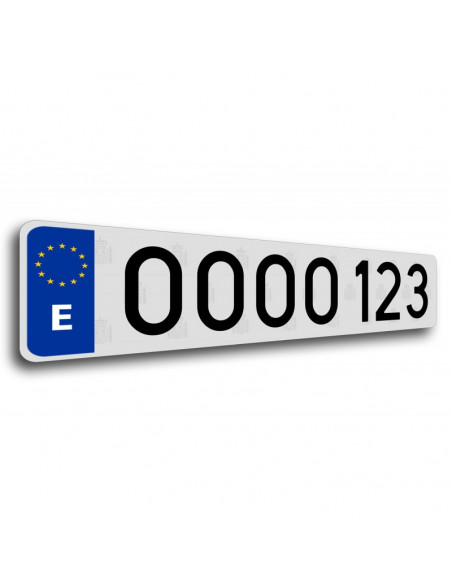 Matrícula Standard acrílica atornillada