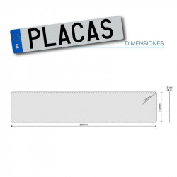 Matrícula Standard acrílica atornillada 2