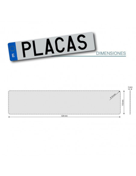 Matrícula Standard acrílica atornillada