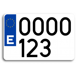 Matrícula acrílica para moto o scooter