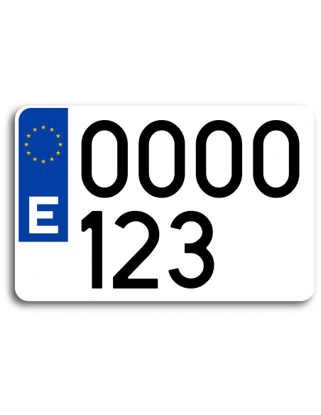 Matrícula acrílica para moto o scooter