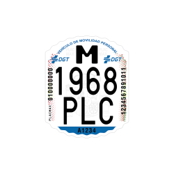 Matrícula Adhesiva Patinete Eléctrico | Homologada DGT 2026